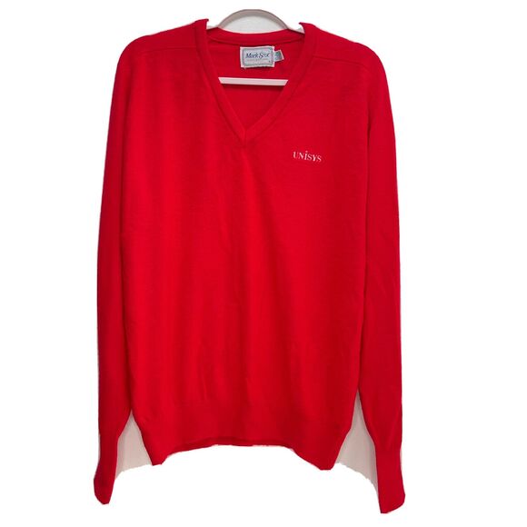 Vintage Embroidered Unisys Sweater USA Acrylic Mark Scot Collection L - Picture 1 of 4
